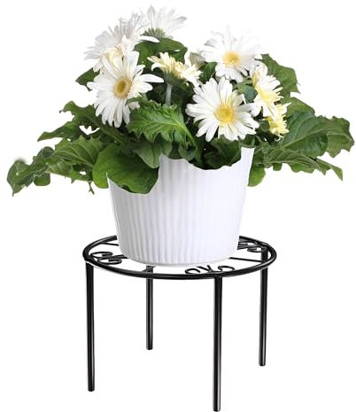 Josmimic Pflanzenständer 1-Pack 26cm/10.2'' Metall-Blumenständer Pflanzenregal Blumengestell Blumentopfständer für Wohnzimmer, Schlafzimmer, Balkon und Garten