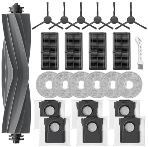APZOVO Accesorios Recambios para Dreame L10s Pro Ultra Heat/L10s Ultra Gen 2/L40 Ultra AE/X30 Ultra, para Mova E30 Ultra, 1 Cepillo Principal, 4 Filtro, 6 Paño, 6 Bolsa de Polvo, 6 Cepillo Laterale