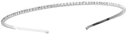 SHERCHPRY Diadema de Cristal Plateada para Mujer Accesorio de Cabello Elegante para Bodas y Fiestas Tocado Nupcial Headdress de Fiesta Adorno de Cosplay y Fotografía