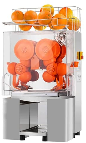 STWBHW Presse-Agrumes Professionnel en Acier Inoxydable Robuste, extracteur de jus Automatique à Mastication Lente, 120 W, 20 à 22 Oranges/Min, 40 à 80 mm, rendement de 40 à 50%