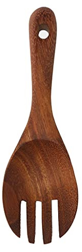 Cuchara de arroz de madera de acacia de 8.7 pulgadas, tenedor de cuchara de arroz con asas largas, utensilios de cocina, utensilios de cocina, utensilios de cocina