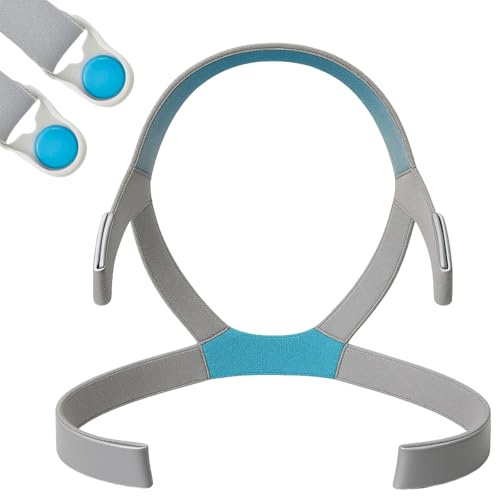 RESPURE RESPURE F40 Kopfband als Ersatz für AirFit F40 Vollgesichtsmaske – Verstellbares elastisches CPAP-Kopfband mit 2 Magnetclips, Größe L