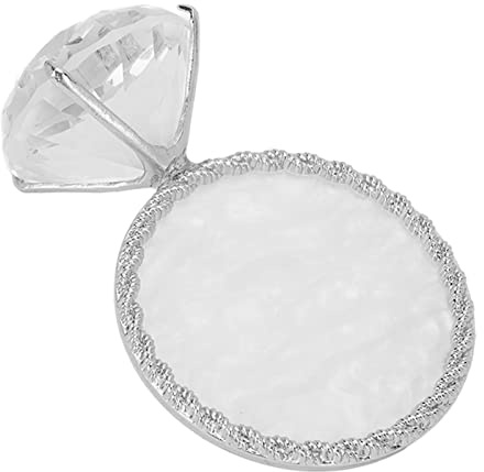 BONKZEBU Grande Palette D'art D'ongle pour Peindre et Mélanger les Couleurs, Conception Double Face, Palette D'ongles en Résine Facile à Nettoyer pour les Maquilleurs (Argent)