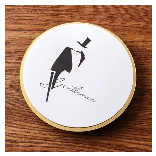 Cartello per Toilette Cartello for bagno in acrilico, for WC, for uomini e donne, con promemoria caldo, adesivi for segnaletica for, autoadesivi(Color 6,20cm x 20cm)