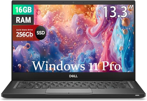 Dell Latitude 7390 Business Laptop, 13,3 FHD (1920 x 1080), Intel Core i5-8350U 1,7 GHz, RAM 16 Go, SSD 256 Go, QWERTY, Windows 11 Pro (renouvelé)