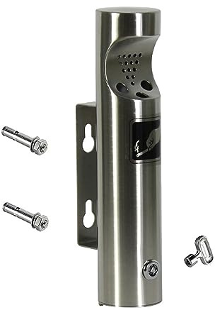 Stainless Steel Wall Mounted Outdoor Ashtray, Waterproof Easy Clean Public Ashtray for Mall Hotel Lobby Elevator Entrance KTV, 11.22x2.44 inch