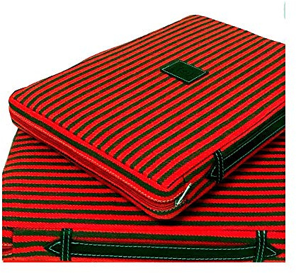 Zings Almohadilla o cojin para Llevar a los toros, a Las gradas del Estadio es de Color Rayas Verde y Rojo, Relleno de Espuma