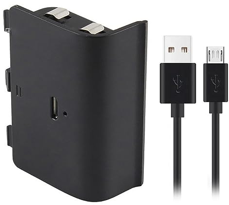 OSTENT Rechargeable Battery Pack and USB Charger Cord Compatible for Microsoft Xbox One Controller