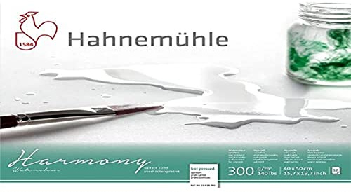 Harmony Aquarellfarbe, 300 g/m², Aquarellblock, satinierte Textur, 40 x 50 cm, 12 fls.