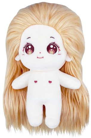 niannyyhouse 20 cm große Plüschpuppe, langes Haar, Mädchen, humanoider Stoffkörper, kein Attribut, 20,3 cm, normaler Körper, Verkleidet Sich als Geschenk (a-13 - mit Skelett)