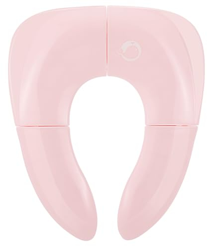 Faltbarer Reise Toilettensitz Kinder Unterwegs: Sitzverkleinerer Toilette Kloaufsatz Toiletten Kinderklo WC Sitz Rutschfest stabil klappbar, sicher und bequem (Rosa)