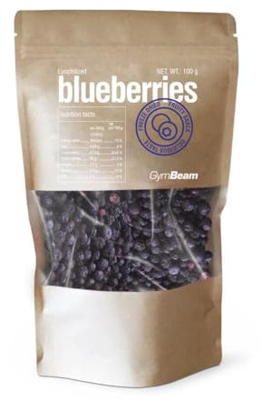 GymBeam Mirtilli Liofilizzati 100 g, Ricchi di Vitamine, Minerali e Antiossidanti, Senza Zuccheri Aggiunti, Mantengono il Gusto e l'Aroma della Frutta Fresca, Ideali per Preparare i Dolci