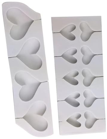 Alipis 2pièces Moules à Bonbons Silicone Pour Lollipops Chocolat Moules Forme De Cœur Pour Créer Des Sucettes Uniques Pour Réfrigération Et Congélation