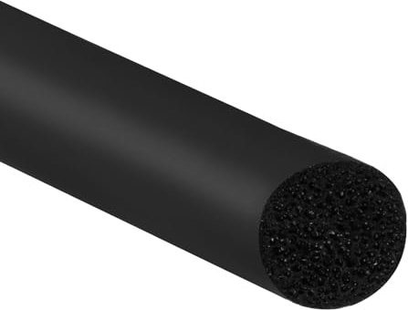 PATIKIL 5/16 Pulgadas x 65.6 Pies Varilla de Soporte, Espuma de Relleno de Juntas de Grietas de Calafateo de Cuerda de Espuma para Construcción de Hogar, Negro