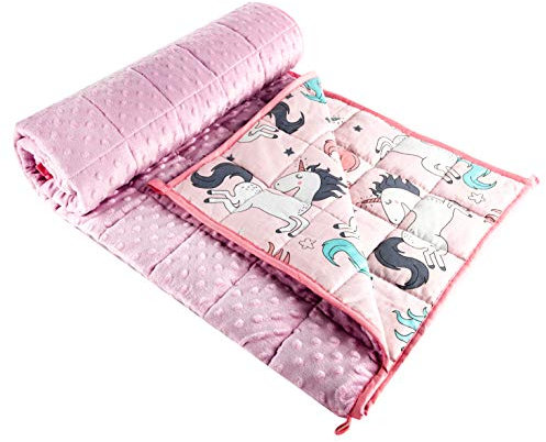 Sleepymoon Manta pesada para aliviar el estrés y la ansiedad, manta pesada (rosa, 100 x 150 cm, 4 kg)