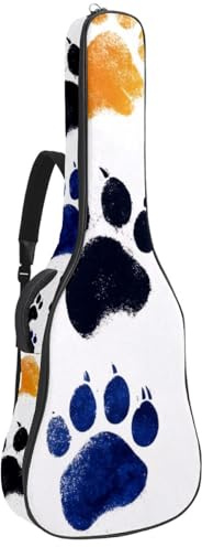 Gitarrentasche mit farbigen Ostereiern, nahtloses Muster, gepolsterte Tasche für Akustikgitarre, Rucksack mit verstellbaren Schultergurttaschen, Mehrfarbig 10, 42.9x16.9x4.7 in, Lässiger Tagesrucksack
