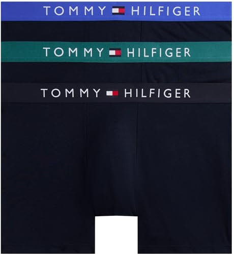 Tommy Hilfiger 3p Boxershorts WB Um0um03431 Trosor, Gul (D Sky/Fmy Ocn/Nob Blue), M Herr, Gul (D Sky/Fmy Ocn/Nob Blue), M