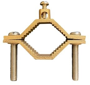 VoltVeera - UL Listed Heavy Duty, Copper Alloy Grounding Pipe Clamps for size 1¼ - 2 (5 Pack)