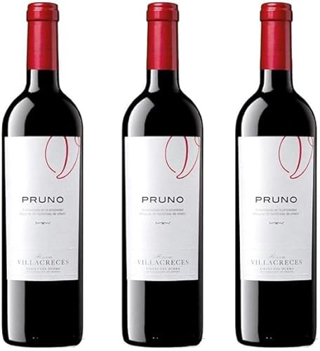 Finca Villacreces Pruno 2023 – Vino Tinto Crianza D.O. Ribera del Duero – 75 Cl – Pack 3 Botellas - Crianza elegante con notas de frutas rojas y roble francés
