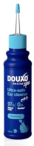 Douxo Spa - Ear Cleaner for Dogs and Cats, 120ml, Micellar Formula Safely Cleans and Removes Wax from the Ear, Flexible Nozzle for Easy Application, ph Balanced, Hypoallergenic Skin-Friendly Formula