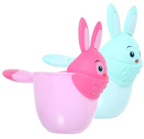 ERINGOGO 2stücke Babypflege Süßer Badebecher Mit Tiermotiven Bpa-frei Pp Material Sicherer Haarwaschbecher Für Verschiedene Altersgruppen Ermöglicht Sanftes Ausspülen Und Spaßige Badezeit