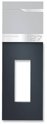 Metzler Cassetta delle lettere in colore antracite RAL 7016 | design cassetta postale in acciaio zincato | supporto per cassetta delle lettere antiruggine e durevole | Anna 2