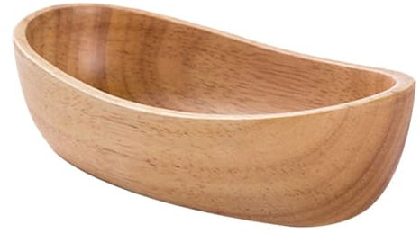 COLLBATH Plato de fruta en forma de bote cuenco de madera ensaladera de hotel frutero casero tazón de ensalada de frutas bandeja de fruta cuenco decorativo para aperitivos bol de madera