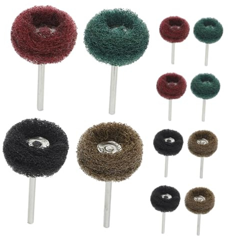 TEHAUX 20pcs Polishing Wheel Buffing Wheels for Drill Metal Polishing Kit Rotary Tool Abrasive Pads Car Buffers Accessories 3mm Shank
