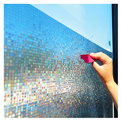 MRVAKDYDI Lámina para Ventanas Lámina de privacidad, Película autoadhesiva for Ventana con Efecto Espejo unidireccional, Opaca, esmerilada y estática, Varios tamaños(75x200 cm)