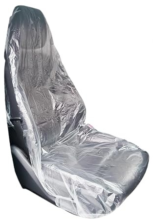 Westspark 100Pcs Disposable Car Seat Covers,plastic Transparent chair cover | 140x 80 cm polythene plastic car seat covers disposable seat covers for cars plastic car seat covers
