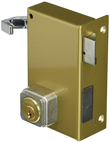 BRICARD 1837 Serrure en Applique Verticale TIRAGE 5 Goupilles Réversible Tirant/Poussant 70x120 DORE Droite, Doré