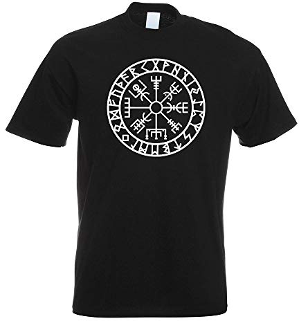Wikingerkompass Runen T-shirt motiv tryckt rolig tröja design tryck