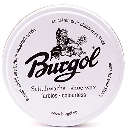Burgol - Schuhpflegesets mit Schuhwachs - shoe wax 100 ml Blechdose: Farbe: Farblos (2-er Set)