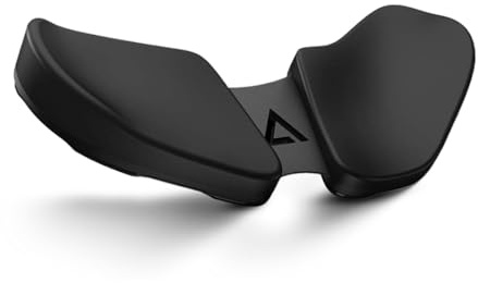 DELTAHUB Carpio 2.0 Repose-poignet ergonomique pour souris pour gaucher, soutien du canal carpien, soulagement de la douleur, anti-fatigue, glisse facilement, élégant, Grand format, noir