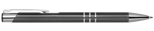 #teamludorf 50x DELTA UNI LACKIERT Metall-Kugelschreiber mit Wunsch-Gravur - Personalisierte Kulis - Stift mit Namen - 16 Farben & 20 Schriftarten - 50 Stück - Anthrazit