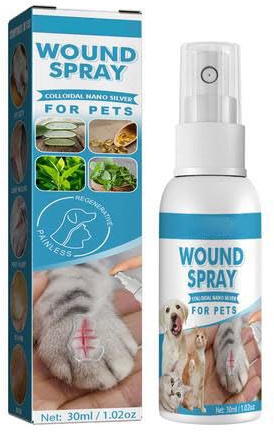 Dirfuny Spray líquido antiséptico para perros, gatos y animales, 30 ml