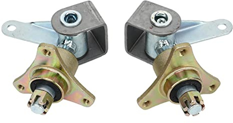 Go Kart Achsschenkel Spindel, 2 Stück 17 mm Stahllegierung Vorderradnaben Lenkspindel 3 Bolzen Radnaben Lenkspindel für 6 Zoll Reifen Quad Bike ATV Go Kart