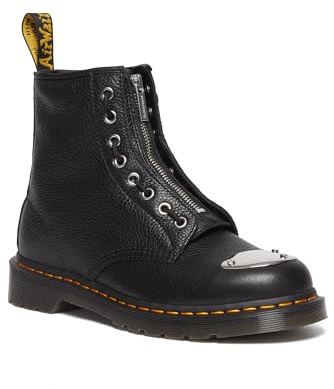 Dr. Martens Damen 1460 Pascal HDW, Schwarz gefrästes Nappa, 7 Women/6 Men