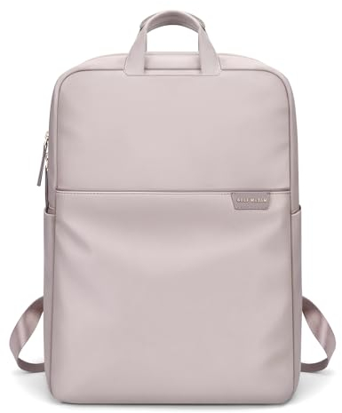 GOLF SUPAGS Mochila Portatil Mujer 13.3 Pulgadas, Mochila Mujer Antirrobo con Compartimento Para Ordenador para Universidad Escolares Cabina Avion Viaje Trabajo Negocios Profesora, Rosa Gris