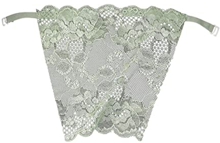 2024 New Privacy Lace Bra Clip-On Mock Camisole Insert Overlay Panel Vest Breast Covers Thin Sports Bra for Women Green