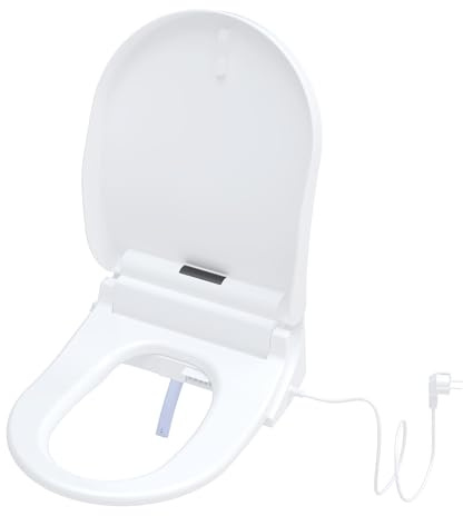 SFA - Saniseat – Sedile estraibile per WC – Andare e asciugare – Doccetta doppi ugelli e ventilatore aria calda – Pulizia automatica – compatibile con ciotole standard – Made in France