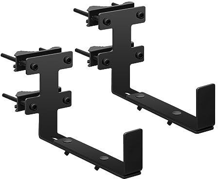 Pflanzkastenhalterung, Blumenkastenhalter, runde und quadratische Geländerhalterungen, verstellbare Deckgeländer, Pflanzkastenhalter für Terrasse, Garten, Zaun, Pergola, Balkon (2 Stück)
