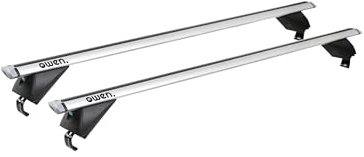 Owen Dachträger 3.0 Pro Silber 120cm - für geschlossene & bündige Reling | 90 kg Tragkraft | 2 min Montage | TÜV & GS Zertifiziert |Top-Performance Relingträger für Ihr Auto