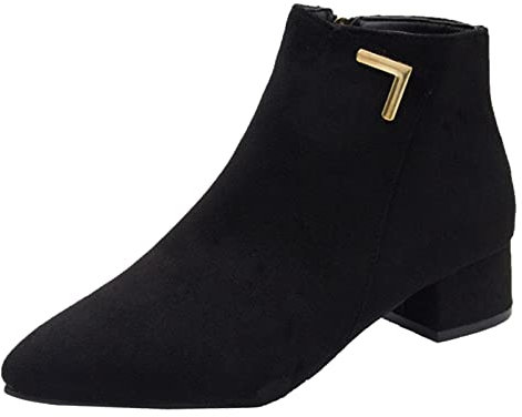 boseucn Stiefeletten Damen Mit Absatz Elegant, Stöckelschuhe für Frauen Damen Klassische Hohe Stiefel Winter Schuhe mit Absatz Kurze Stiefel Langschaft Overknee Stiefel Kniehohe High Heels Boots