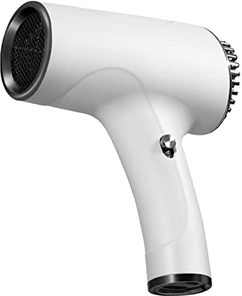 Eljeczt Seco De Cabello Inalámbrico USB Secador De Pelo Inalámbrico Recargable con Batería Incorporada Secador De Pelo De Viaje Ligero Secador De Pelo Inalámbrico Aire Caliente Frío,White