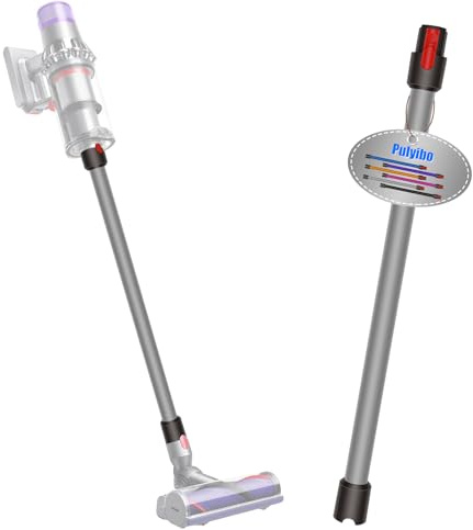 Pulyibo Verlängerungsrohr für Dyson V15 V11 V10 V8 V7 Staubsauger, Rohr für Dyson Ersatz Teleskoprohr Schnellspanner Verlängerungsstange, Staubsaugerrohr Zubehör 73cm（Grau）
