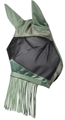 HORZE Fly Mask with Detachable Nose Fringe - Sea Spray - S
