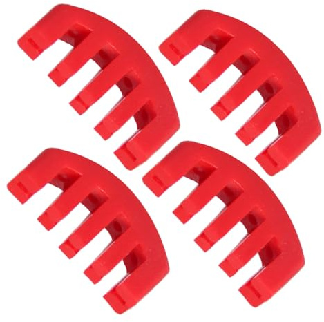 Gummi Übungsdämpfer für Violine, 4 Stück, Rot, für Kinder | Geräuschreduzierung, Schützt vor Kratzern, Handlich Verstaubar, Passend für Geige und Steg