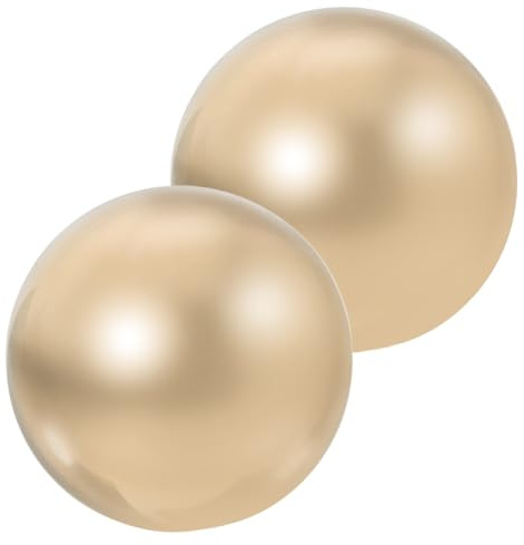 KOMBIUDA Messingkugeln 2 Stück Metallhandball Handfitnessbälle für Handflächenmassage und Dekorative Handbälle als Praktisches Fitnessgerät