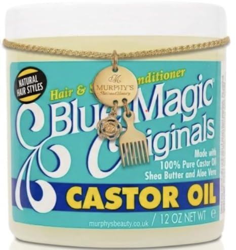 MBlue MagIc Castor Oil Hair and Scalp Conditioner 12oz with 100% Pure Castor Oil Shea Butter and Aloe Vera BY MURPHY'S HAIR & BEAUTY